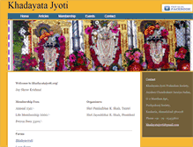 Tablet Screenshot of khadayatajyoti.org
